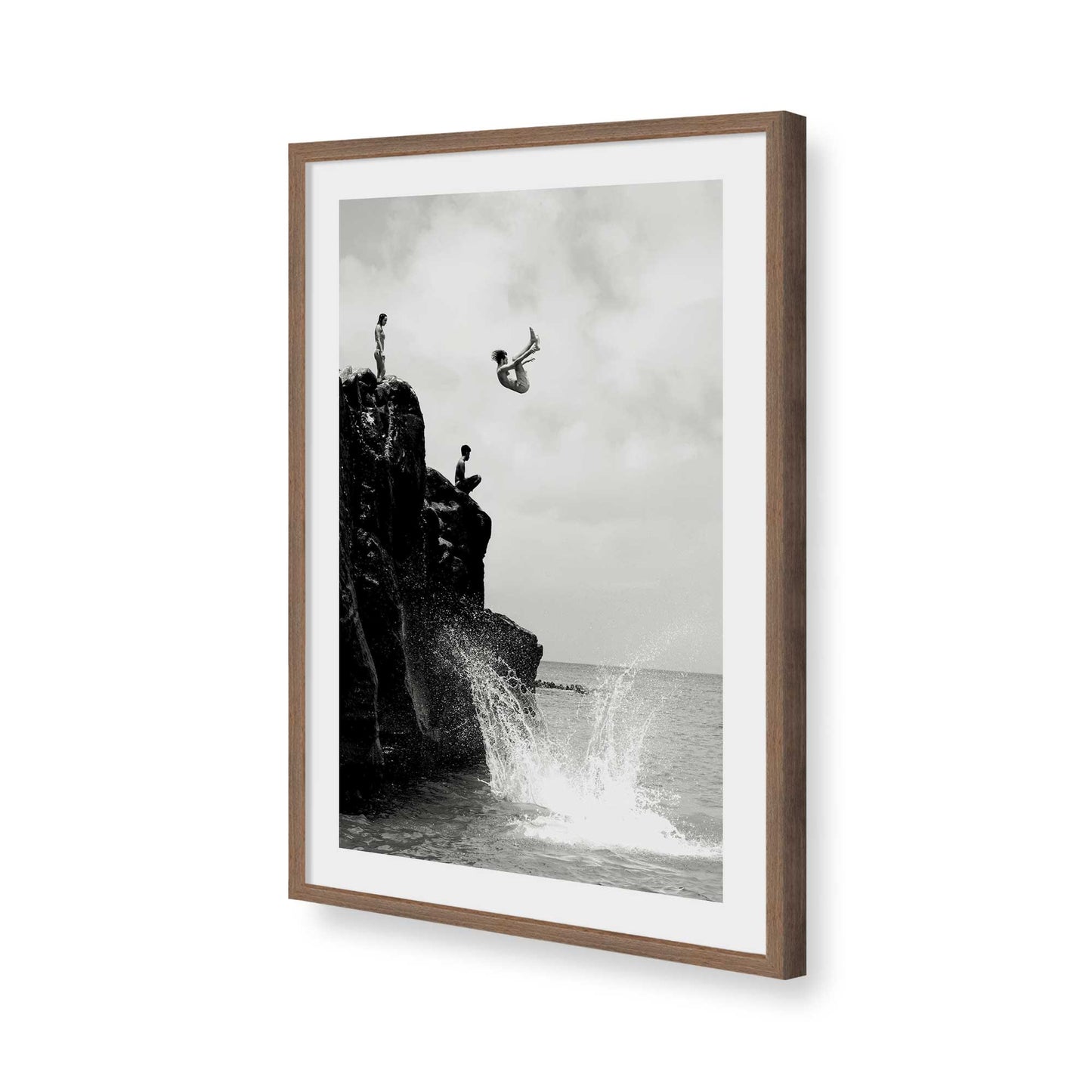 [Color:Walnut], Picture of art in a Walnut frame of the corner