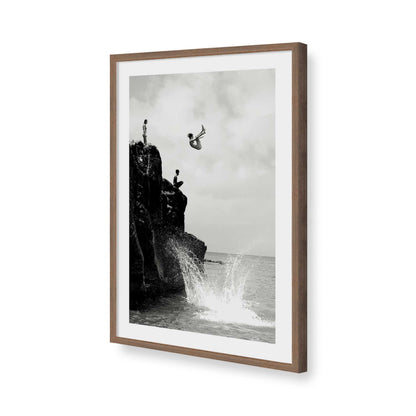 [Color:Walnut], Picture of art in a Walnut frame of the corner