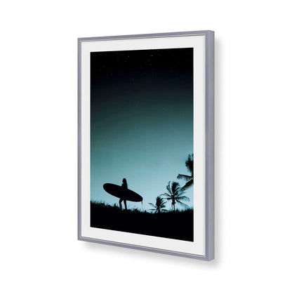 [Color:Polished Chrome], Picture of art in a Polished Chrome frame of the corner