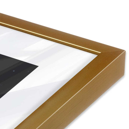 [Color:Polished Gold], Picture of art in a Polished Gold frame at an angle