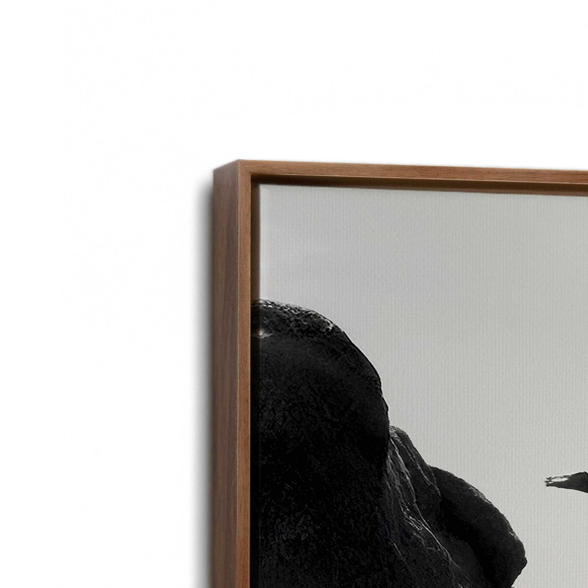[Color:Walnut], Picture of art in a Walnut frame at an angle