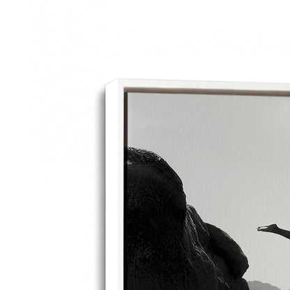[Color:Opaque White], Picture of art in a White frame at an angle