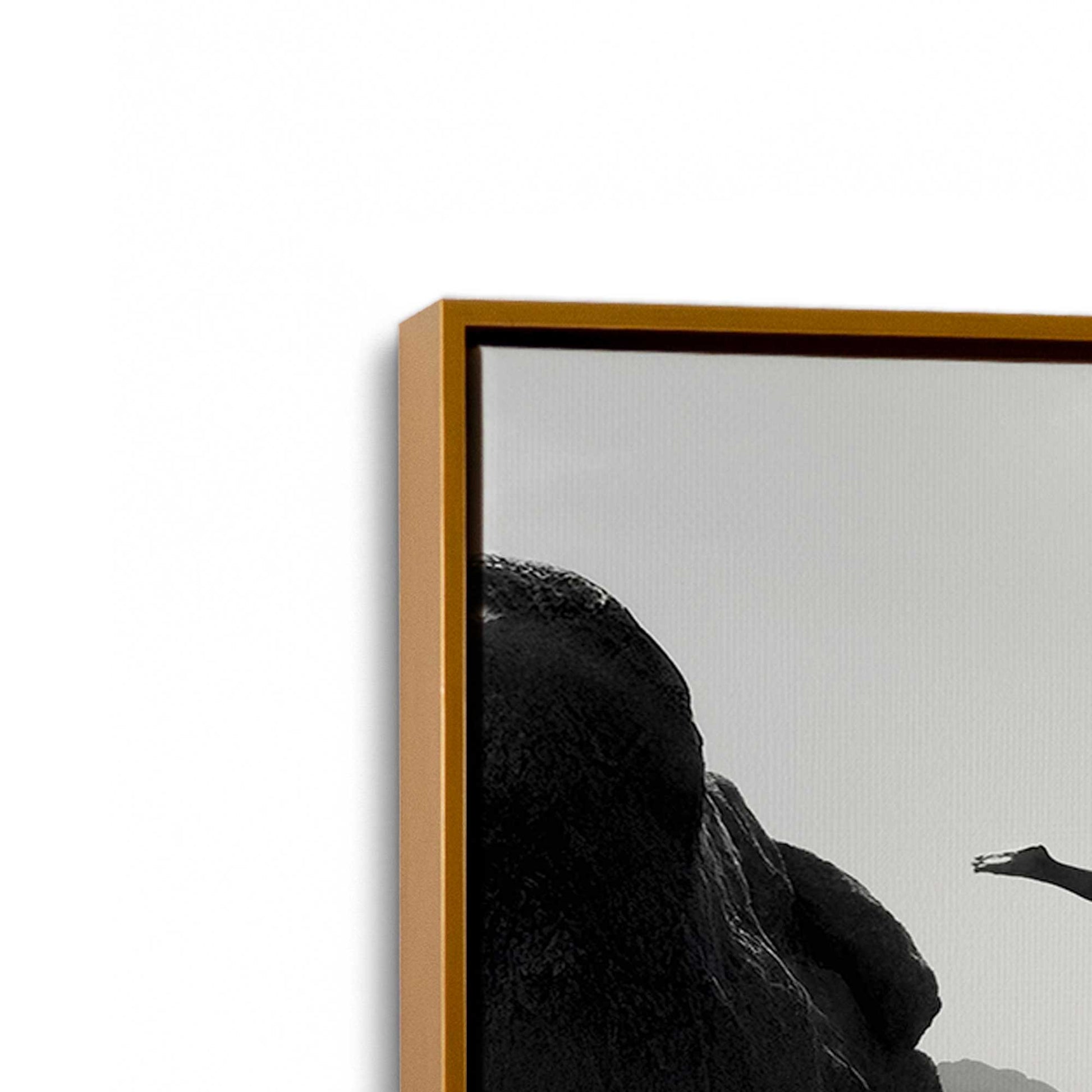 [Color:Polished Gold], Picture of art in a Polished Gold frame at an angle