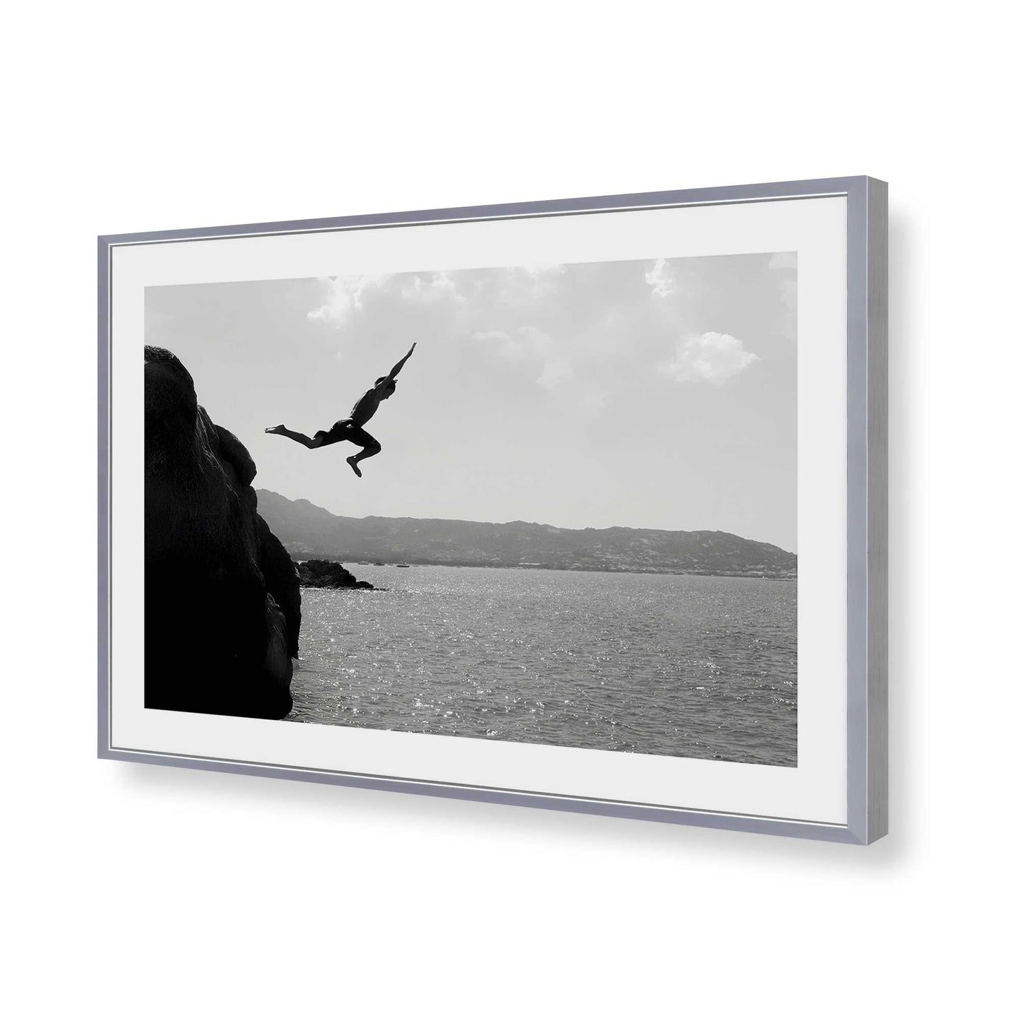 [Color:Polished Chrome], Picture of art in a Polished Chrome frame of the corner