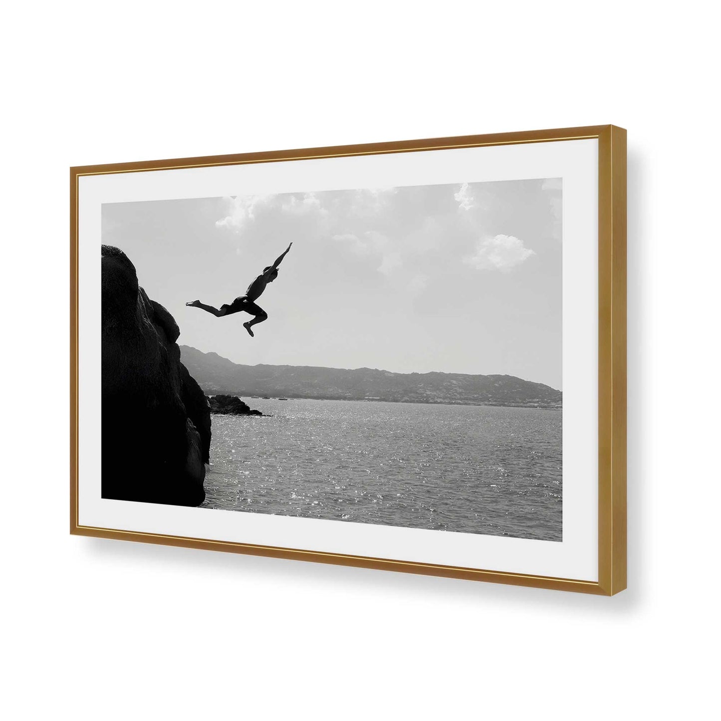 [Color:Polished Gold], Picture of art in a Polished Gold frame of the corner