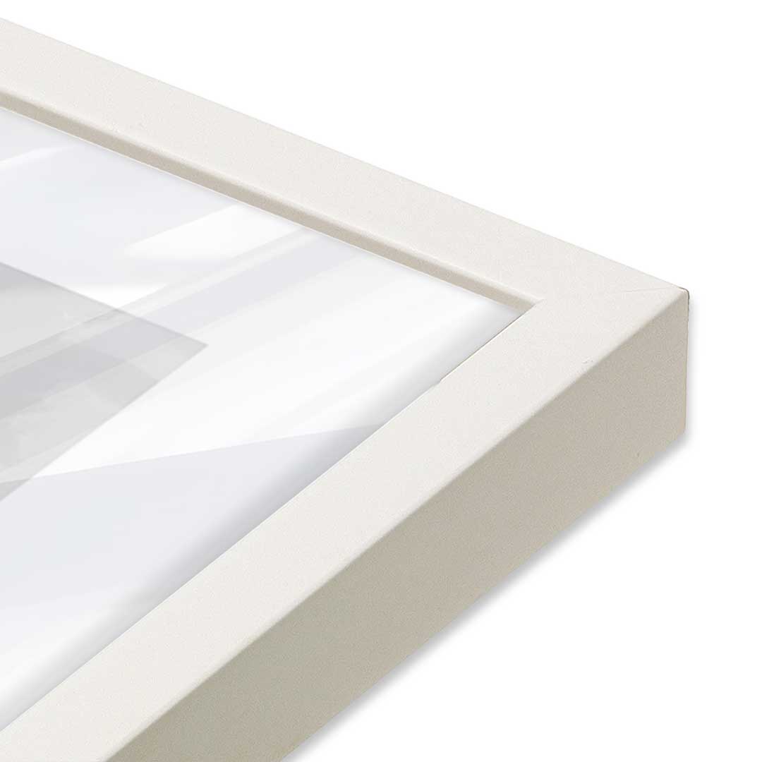 [Color:Opaque White], Picture of art in a Opaque White frame at an angle