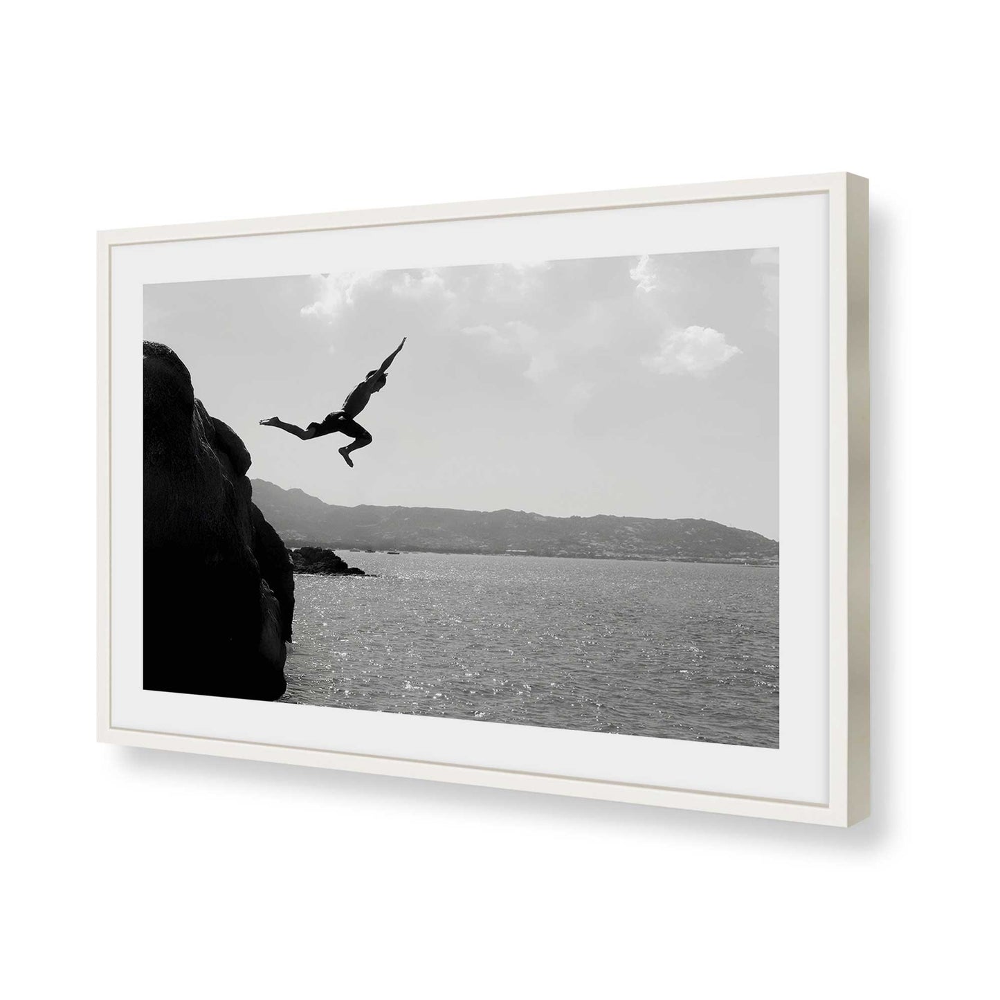 [Color:Opaque White], Picture of art in a Opaque White frame of the corner