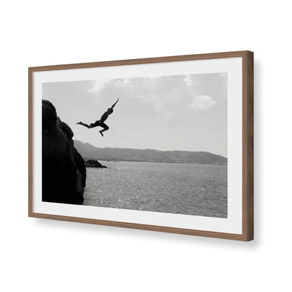 [Color:Walnut], Picture of art in a Walnut frame of the corner