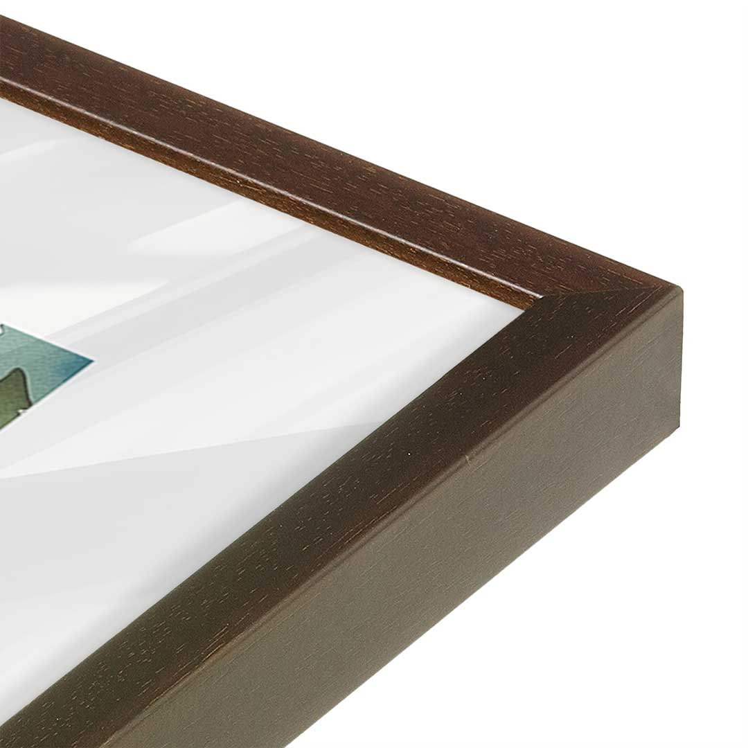 [Color:Belvinder Brown], Picture of art in a Belvinder Brown frame at an angle