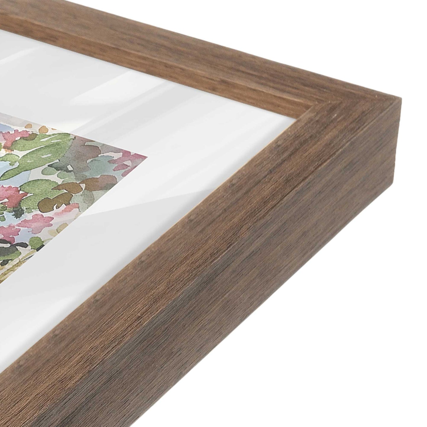 [Color:Walnut], Picture of art in a Walnut frame at an angle