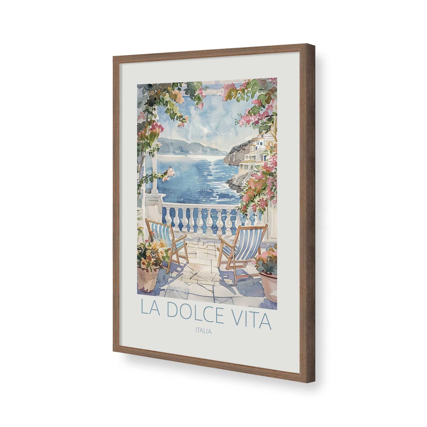 [Color:Walnut], Picture of art in a Walnut frame of the corner