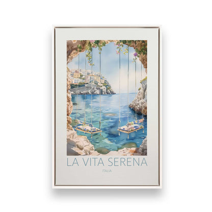 Seaside Terrace Dream, Set of 3 Canvas Prints