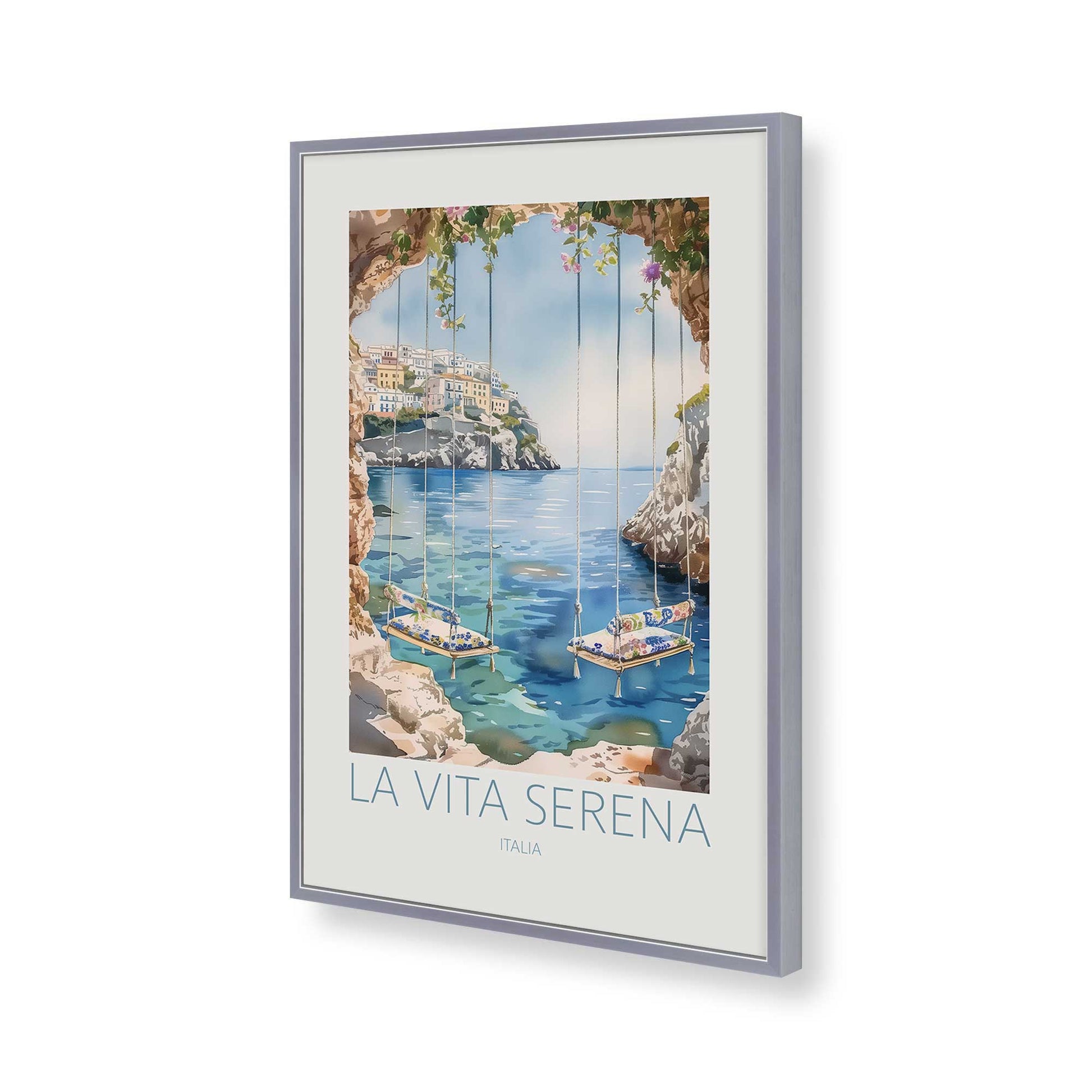 [Color:Polished Chrome], Picture of art in a Polished Chrome frame of the corner