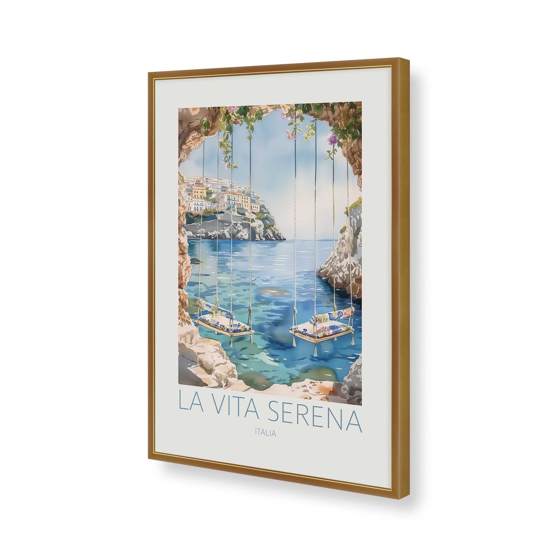 [Color:Polished Gold], Picture of art in a Polished Gold frame of the corner
