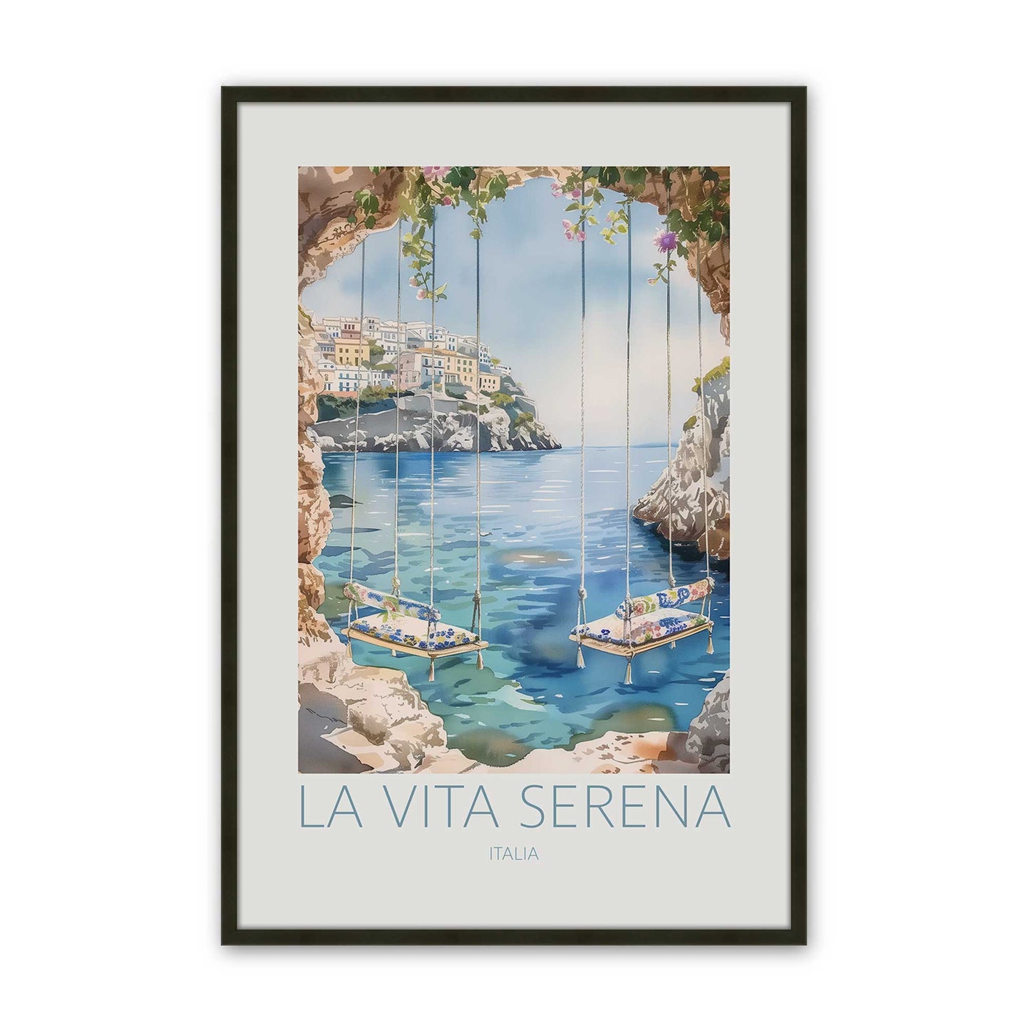 [Color:Satin Black], Picture of art in a Satin Black frame
