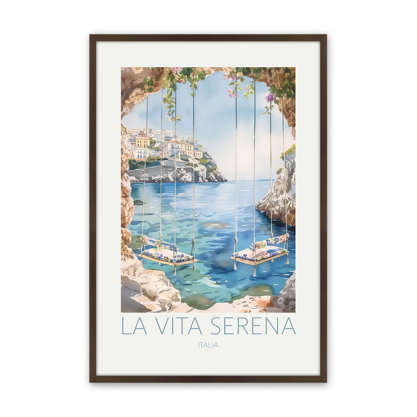[Color:Brown], Picture of art in a Brown frame