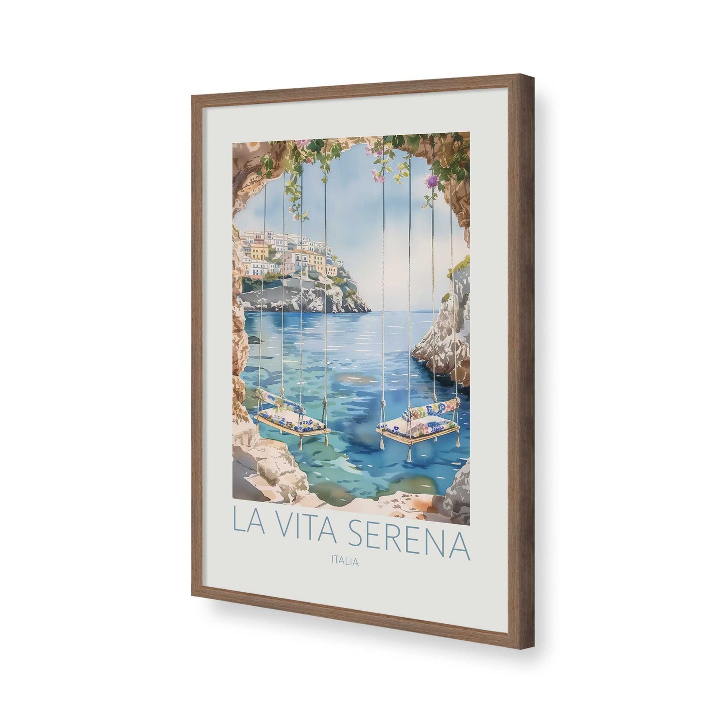 [Color:Walnut], Picture of art in a Walnut frame of the corner