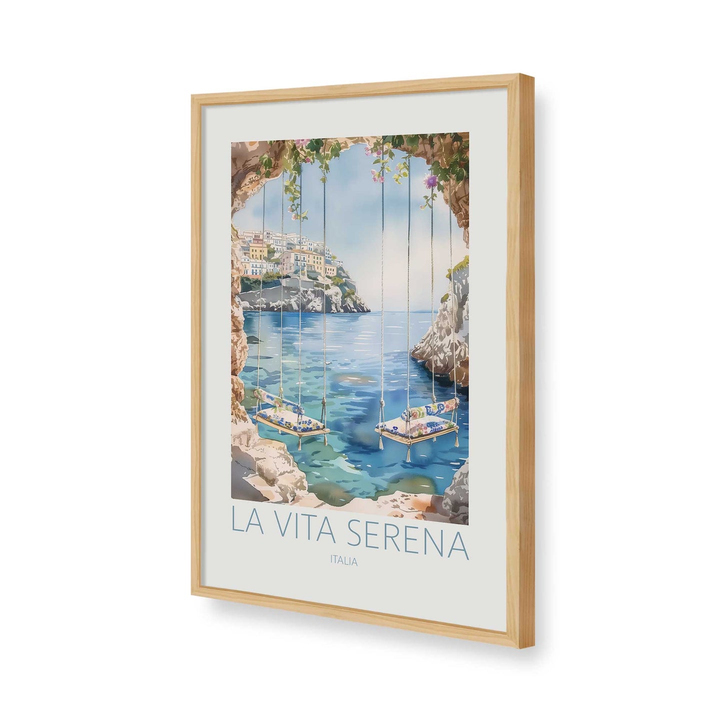 [Color:American Maple], Picture of art in a American Maple frame of the corner