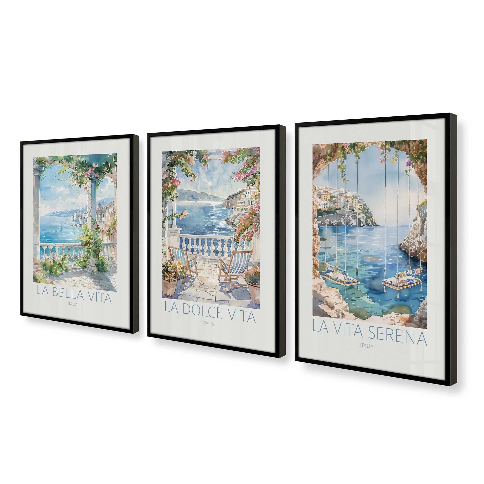 [Color:Satin Black], Picture of art in a Satin Black frame at an angle