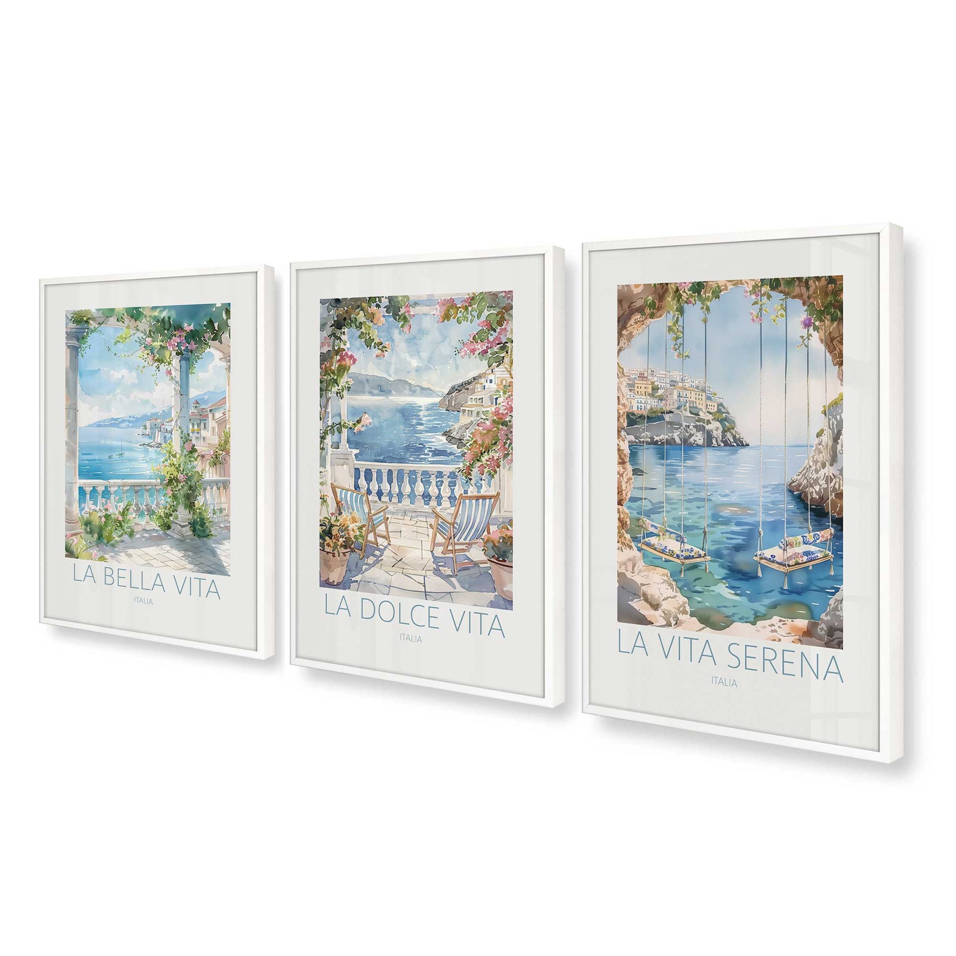 [Color:Opaque White], Picture of art in an Opaque White frame at an angle