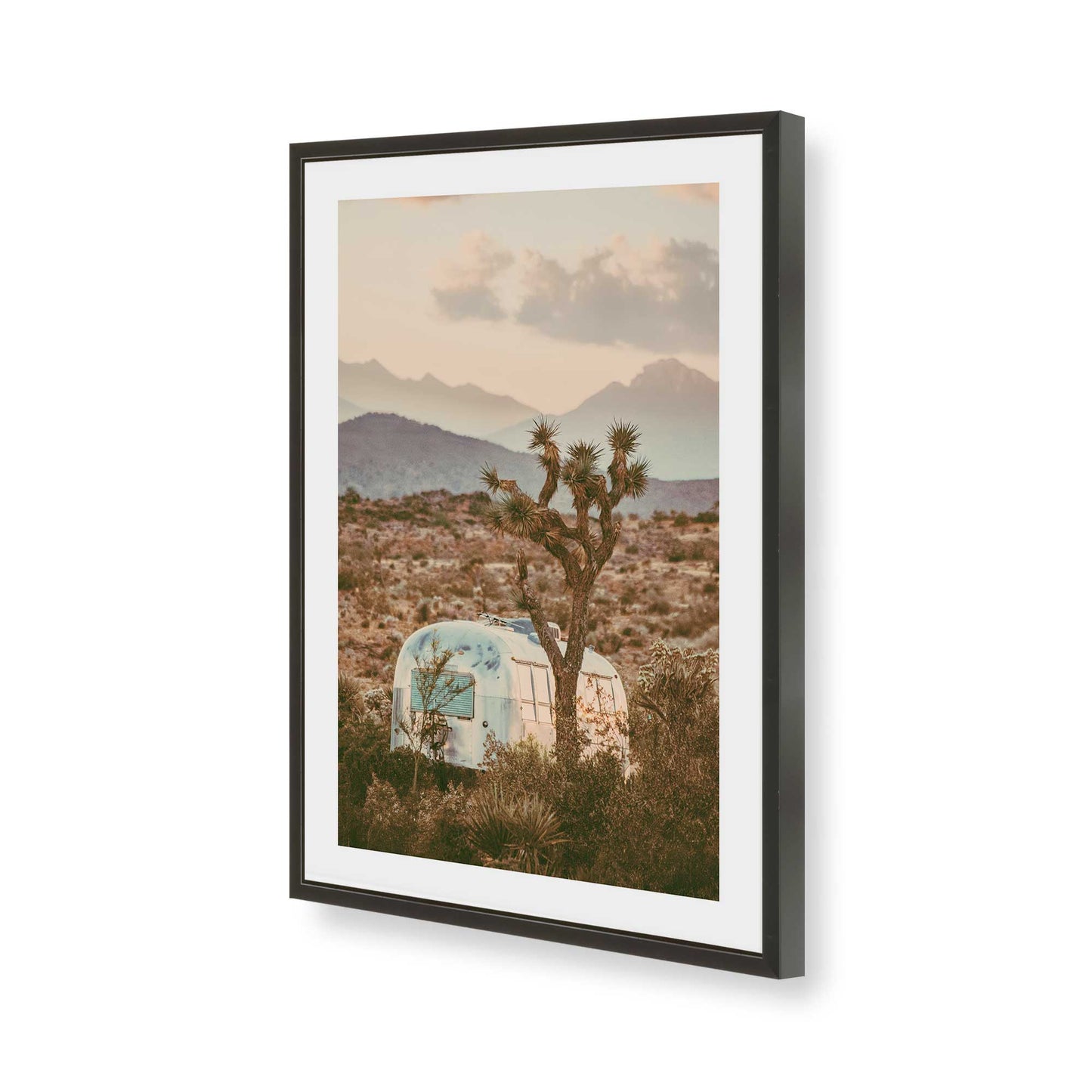[Color:Satin Black], Picture of art in a Satin Black frame of the corner