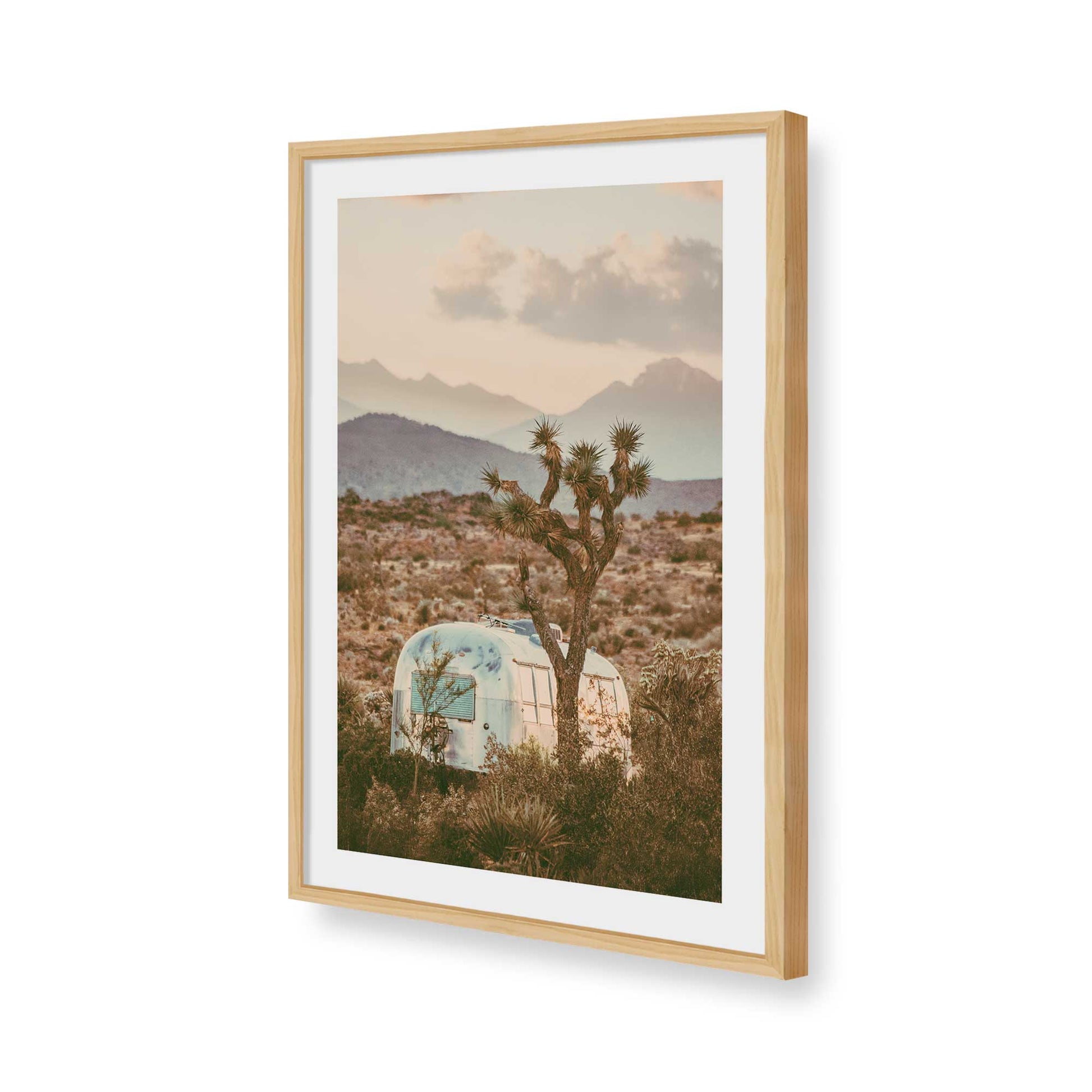 [Color:American Maple], Picture of art in a American Maple frame of the corner