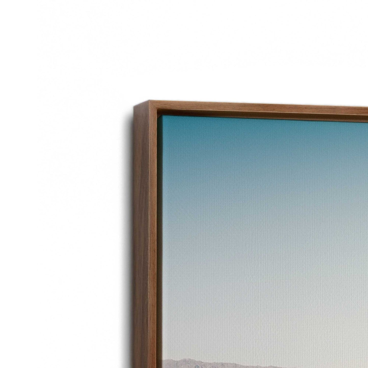 [Color:Walnut], Picture of art in a Walnut frame at an angle