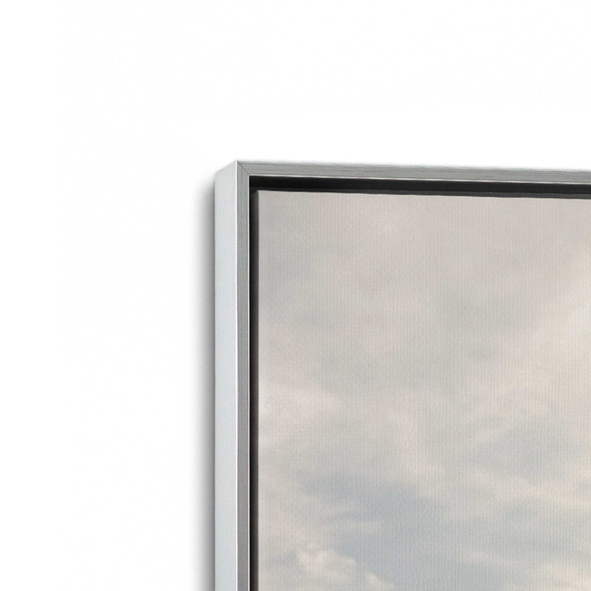 [Color:Polished Chrome], Picture of art in a Polished Chrome frame at an angle