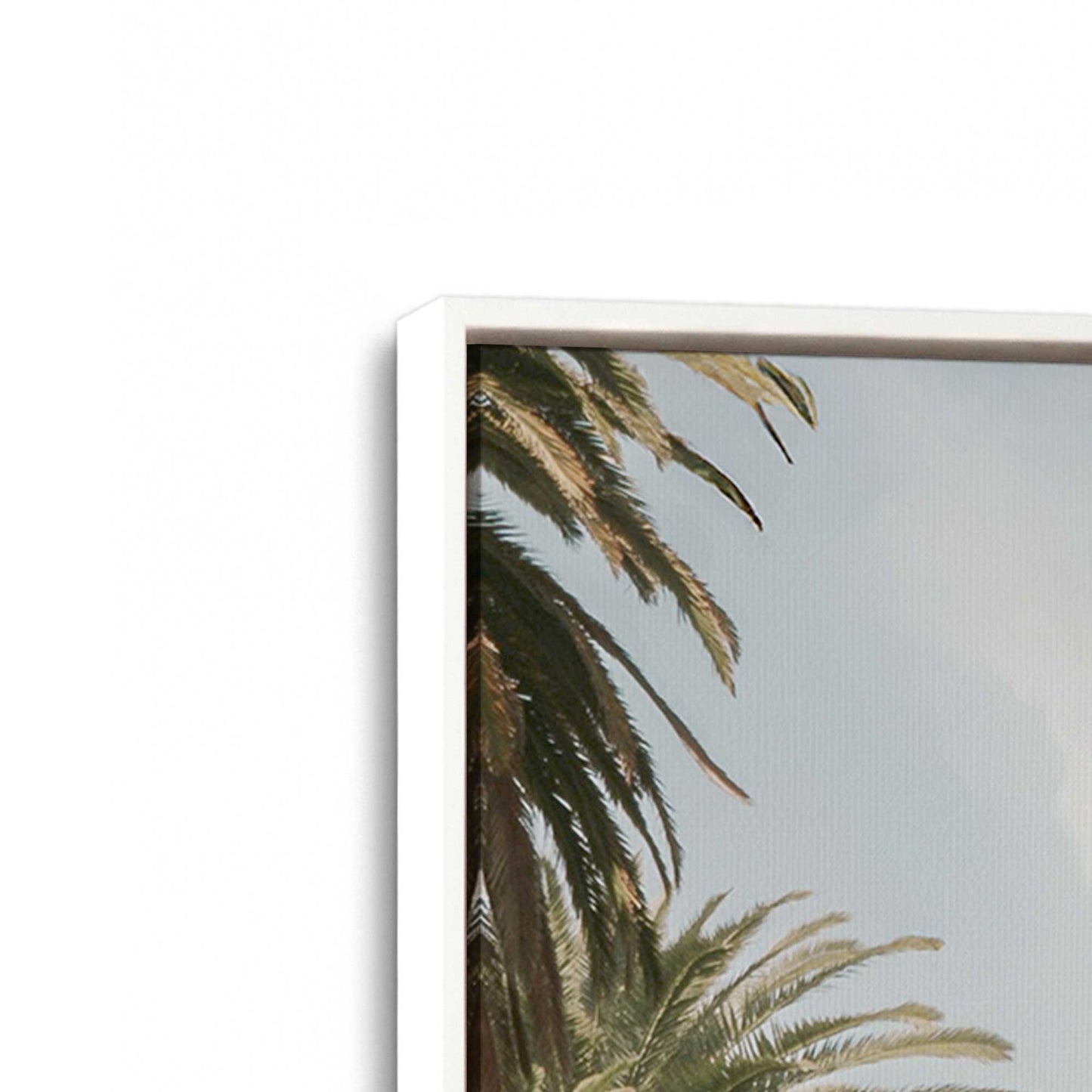 [Color:Opaque White], Picture of art in a White frame at an angle