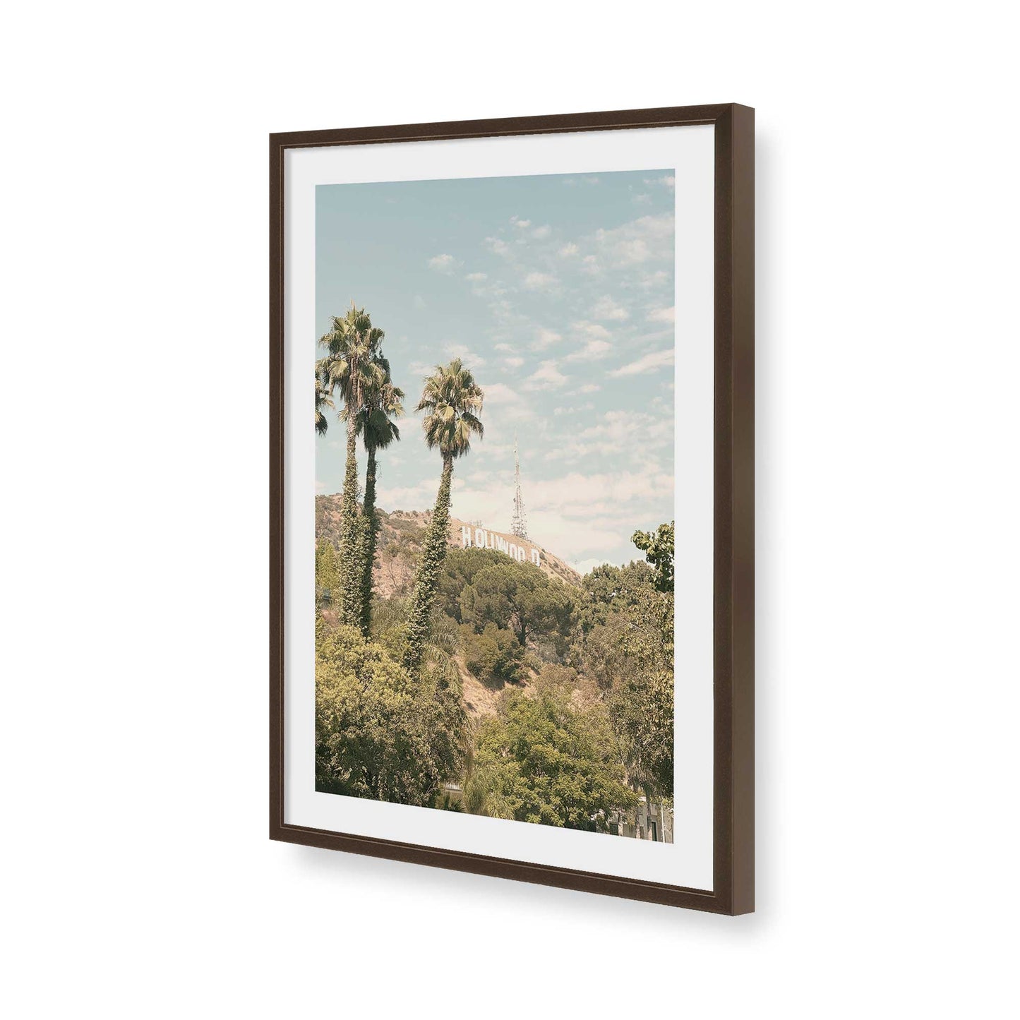 [Color:Brown], Picture of art in a Brown frame of the corner