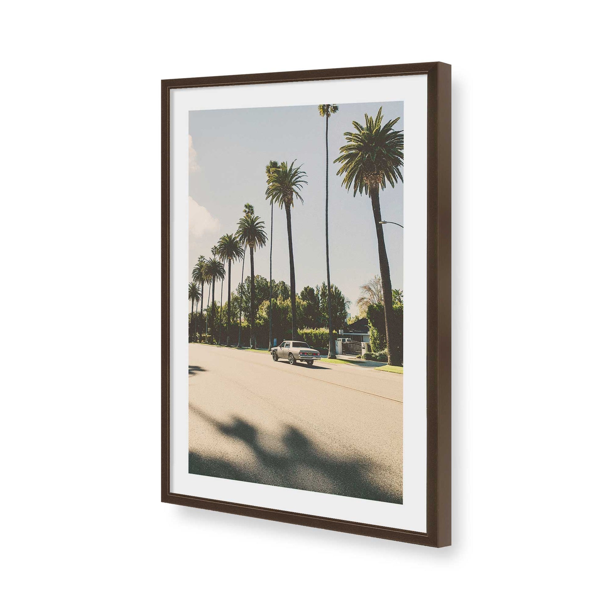 [Color:Brown], Picture of art in a Brown frame of the corner