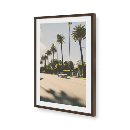 [Color:Brown], Picture of art in a Brown frame of the corner