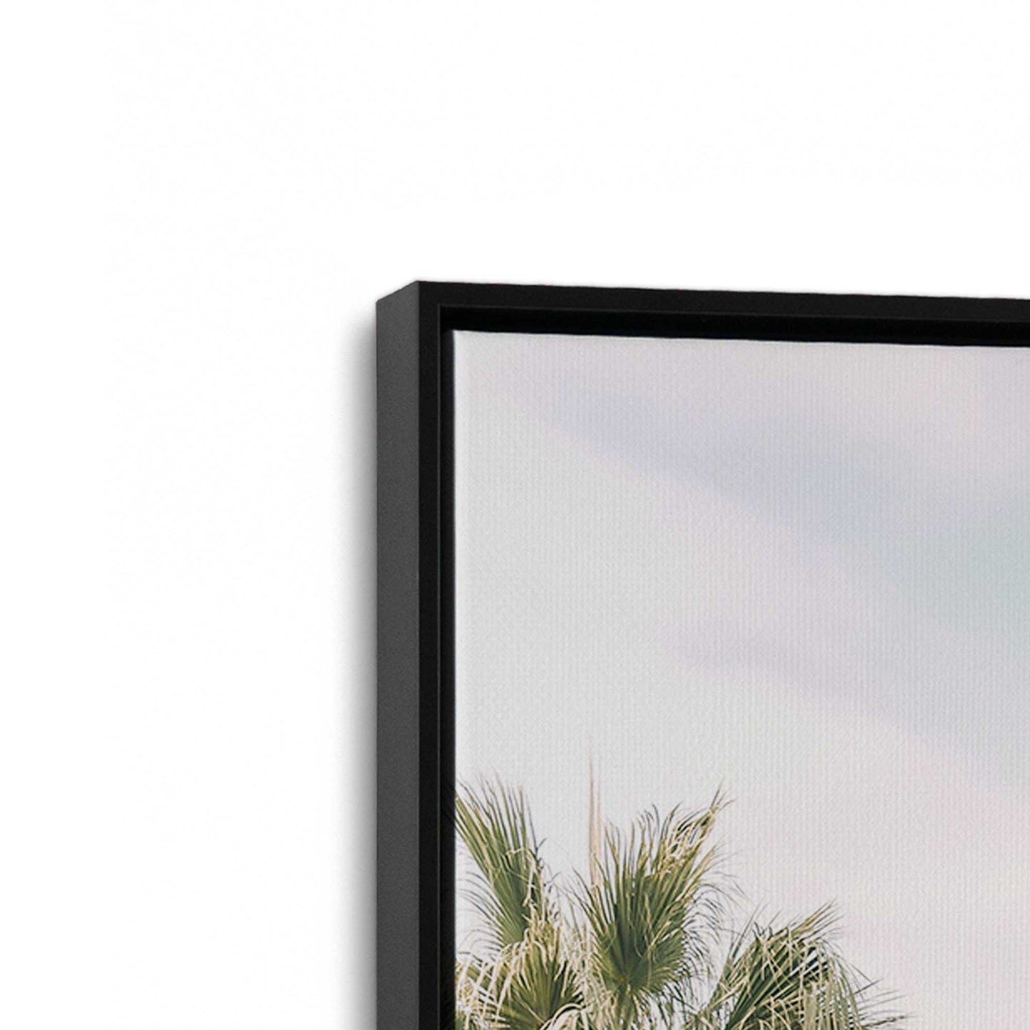 [Color:Satin Black], Picture of art in a Satin Black frame at an angle
