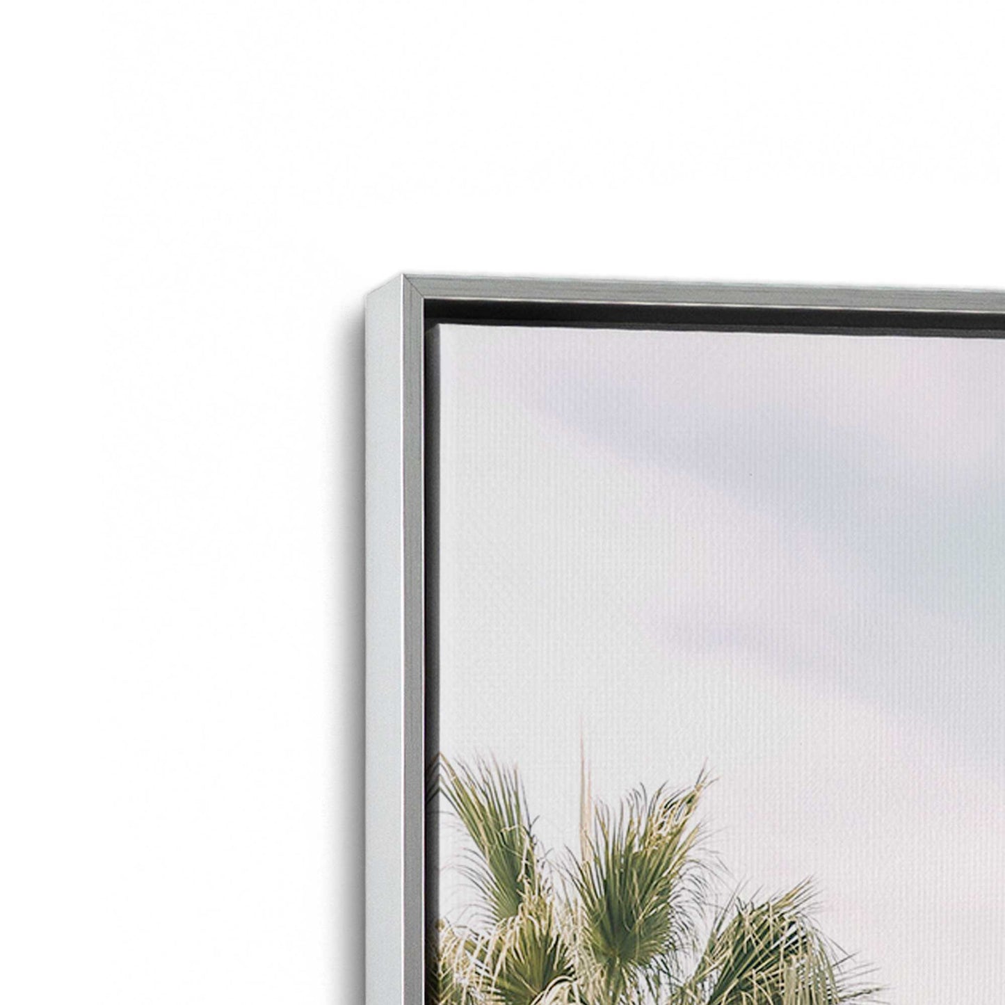 [Color:Polished Chrome], Picture of art in a Polished Chrome frame at an angle