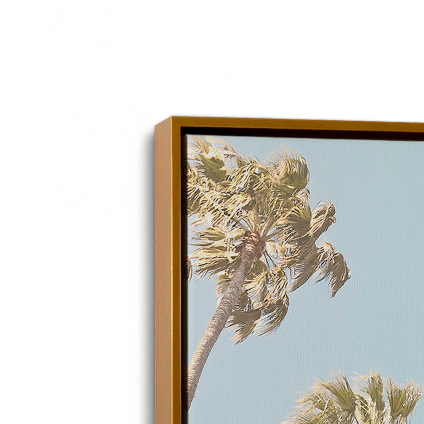 [Color:Polished Gold], Picture of art in a Polished Gold frame at an angle