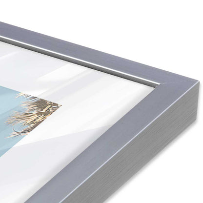 [Color:Polished Chrome], Picture of art in a Polished Chrome frame at an angle