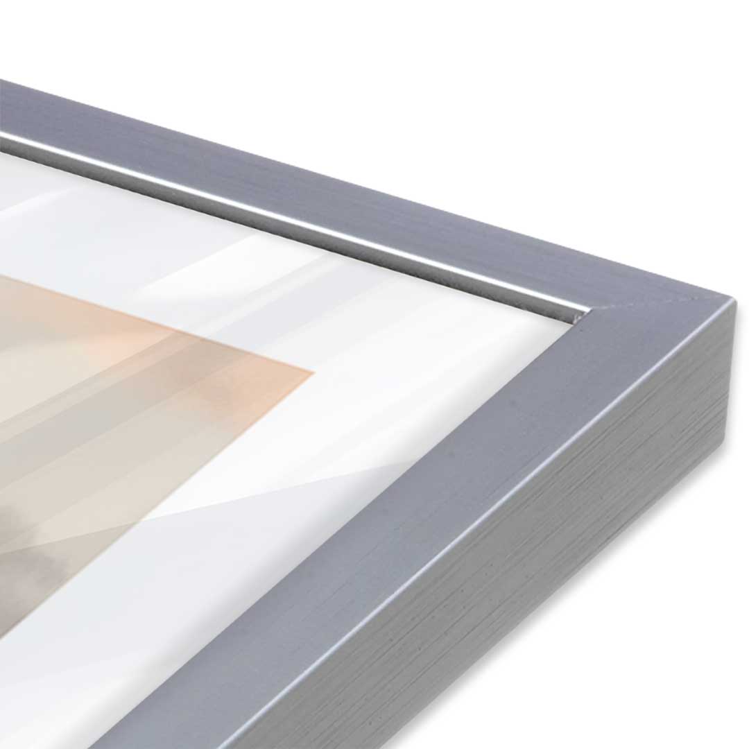 [Color:Polished Chrome], Picture of art in a Polished Chrome frame of the corner