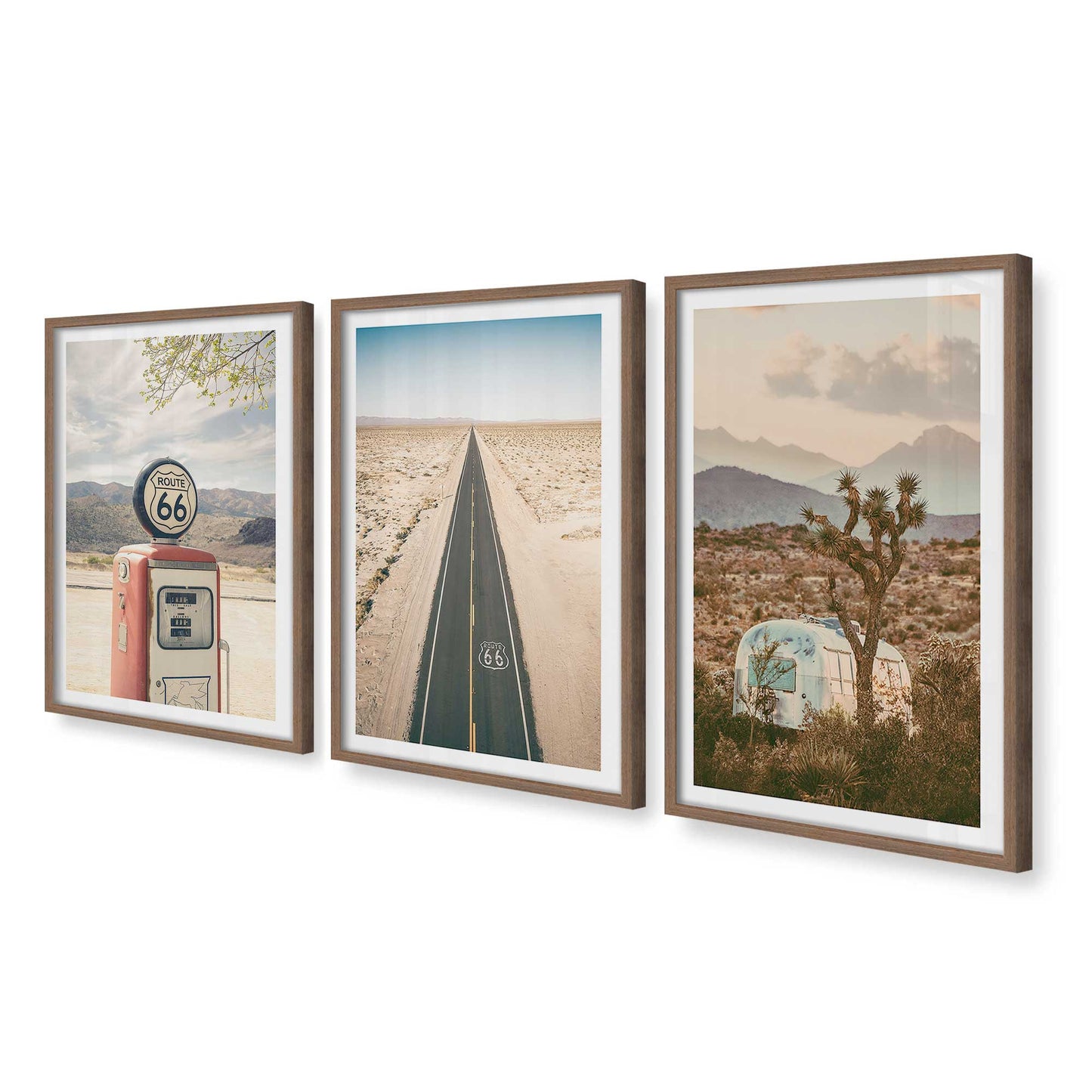 [Color:Walnut], Picture of art in a Walnut frame at an angle