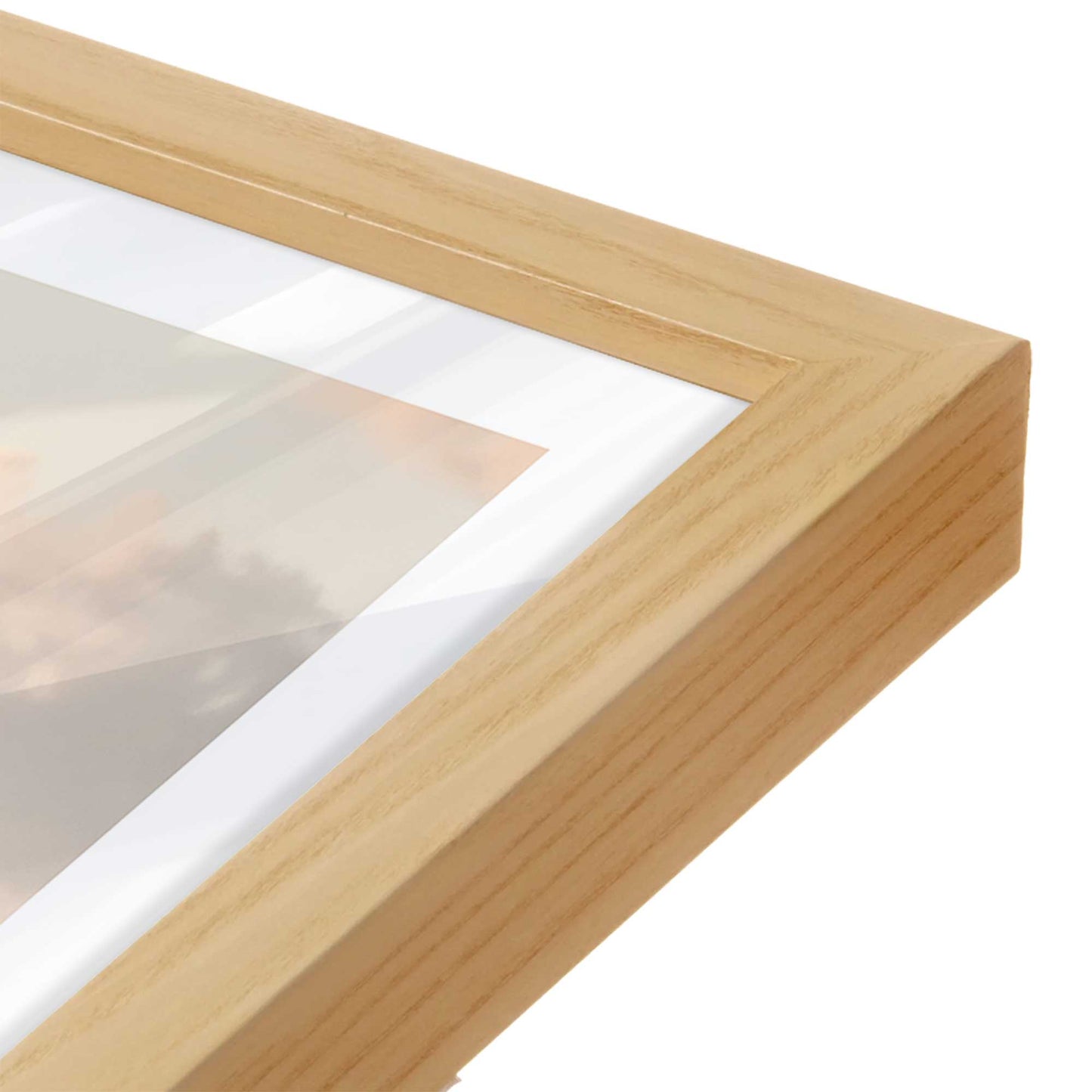 [Color:American Maple], Picture of art in an American Maple frame of the corner