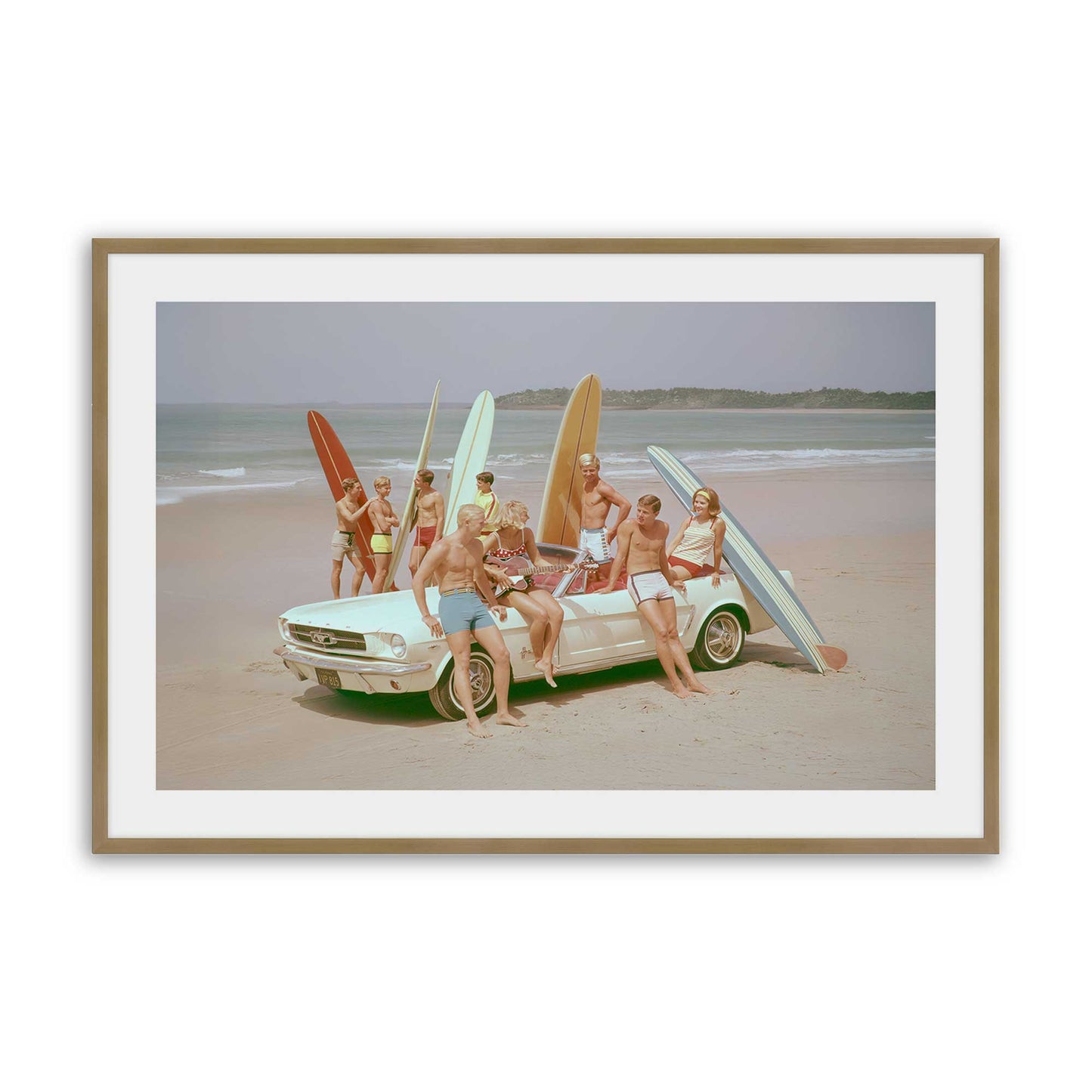 [Color:Brushed Gold], Picture of art in a Brushed Gold frame