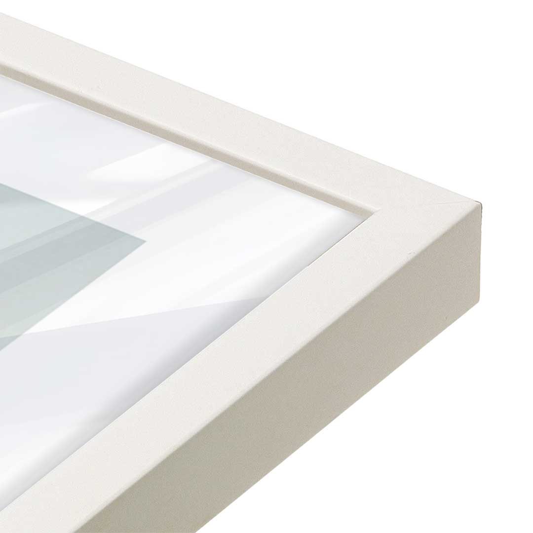 [Color:Opaque White], Picture of art in a Opaque White frame at an angle