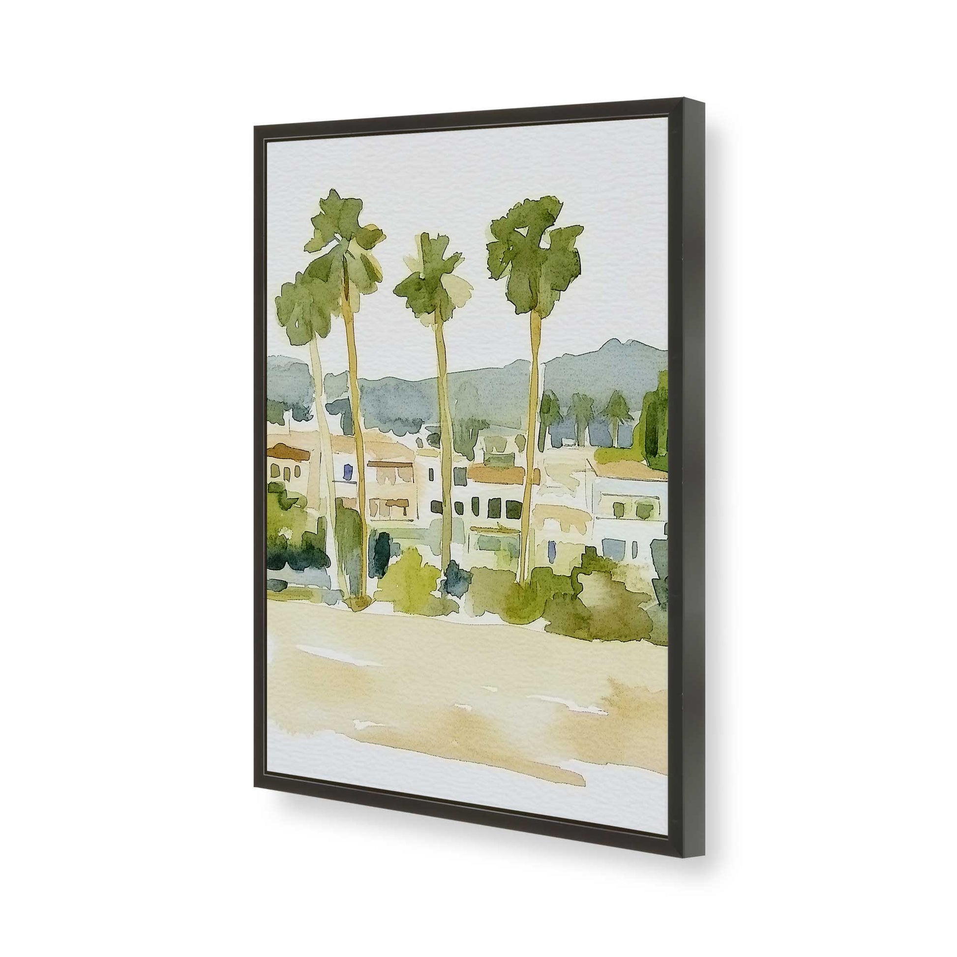 [Color:Satin Black], Picture of art in a Satin Black frame of the corner