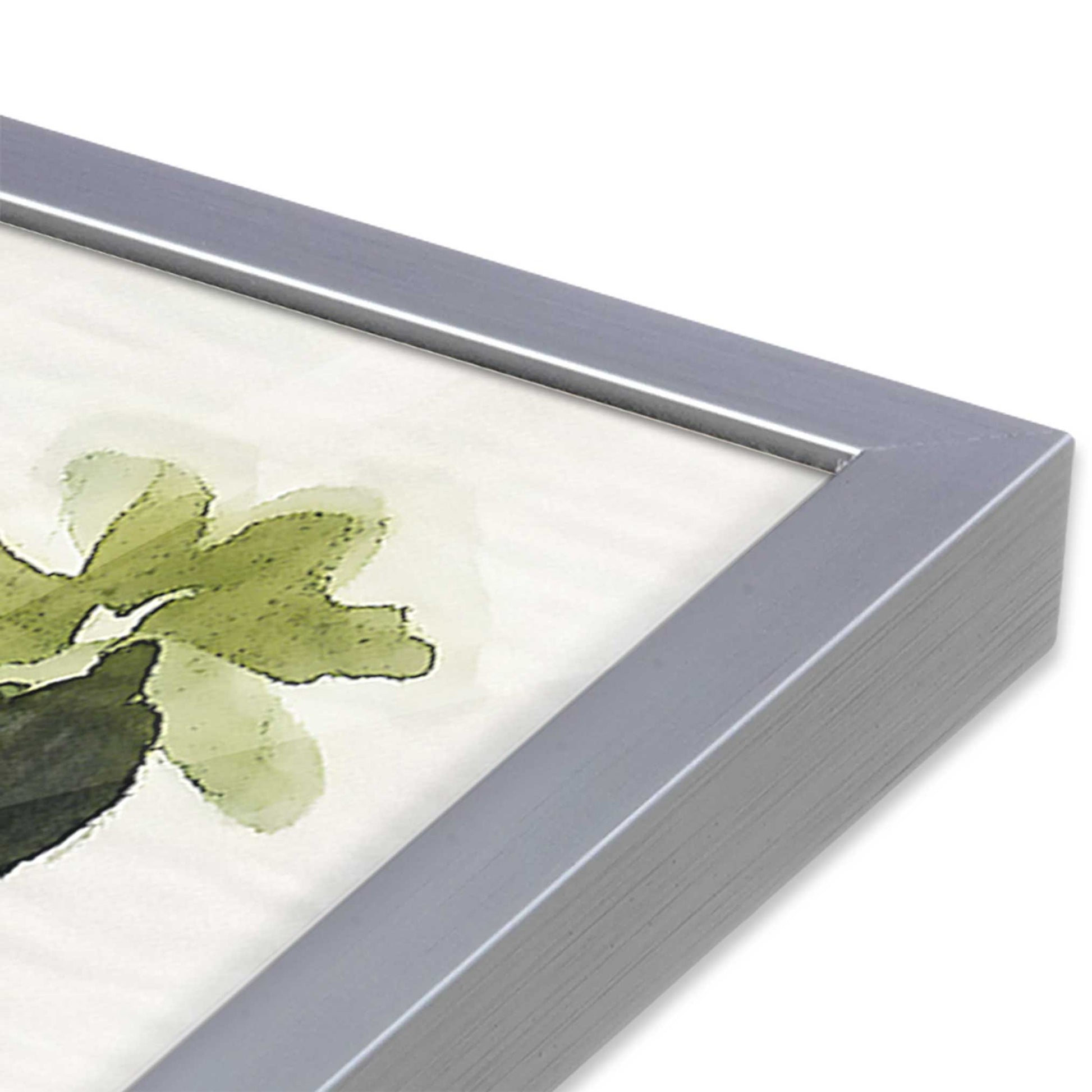 [Color:Polished Chrome], Picture of art in a Polished Chrome frame at an angle