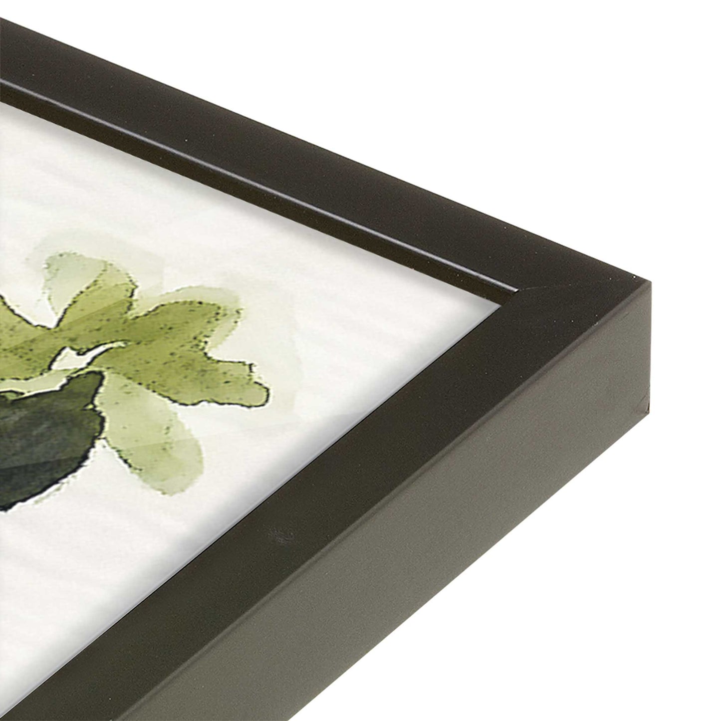 [Color:Satin Black], Picture of art in a Satin Black frame at an angle