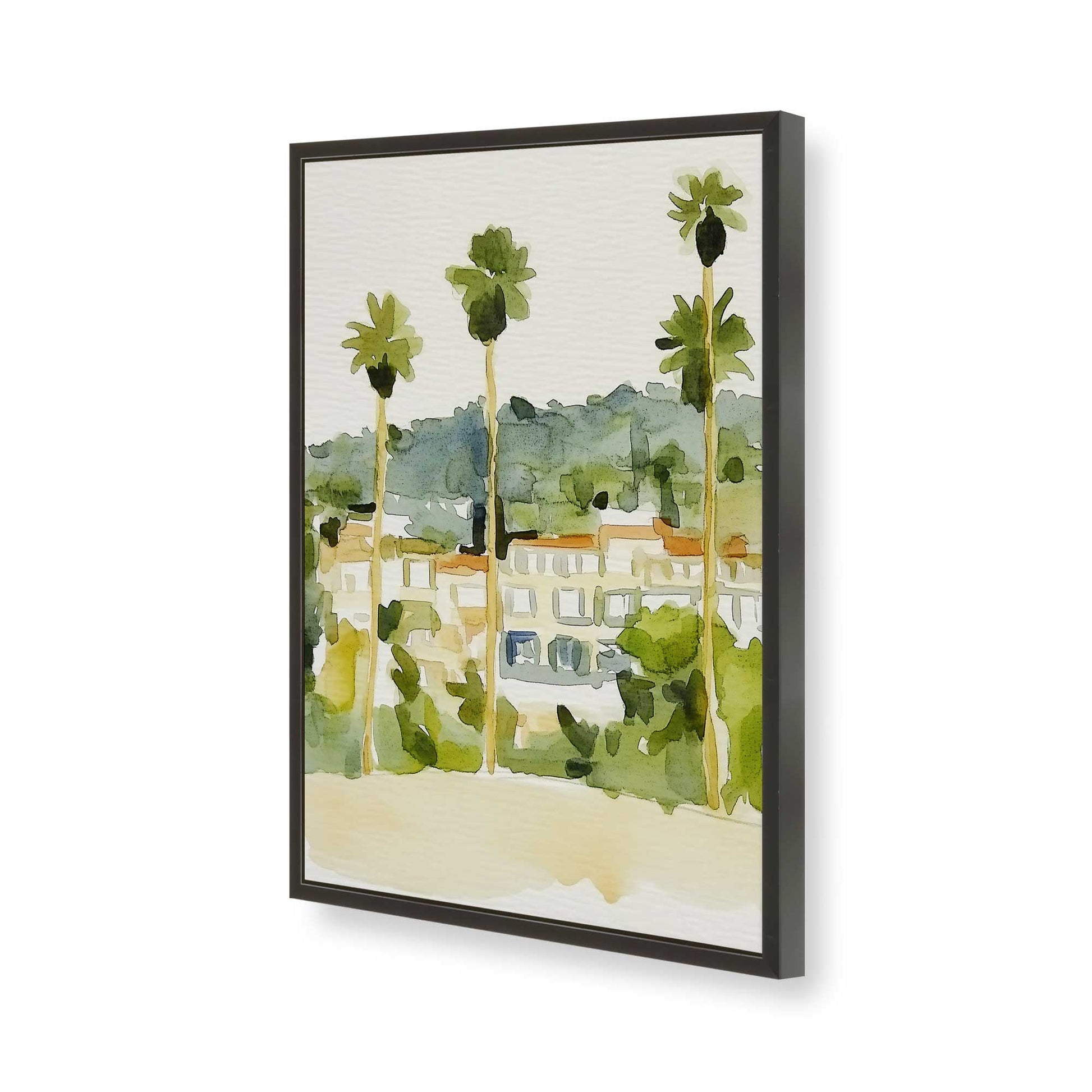 [Color:Satin Black], Picture of art in a Satin Black frame of the corner