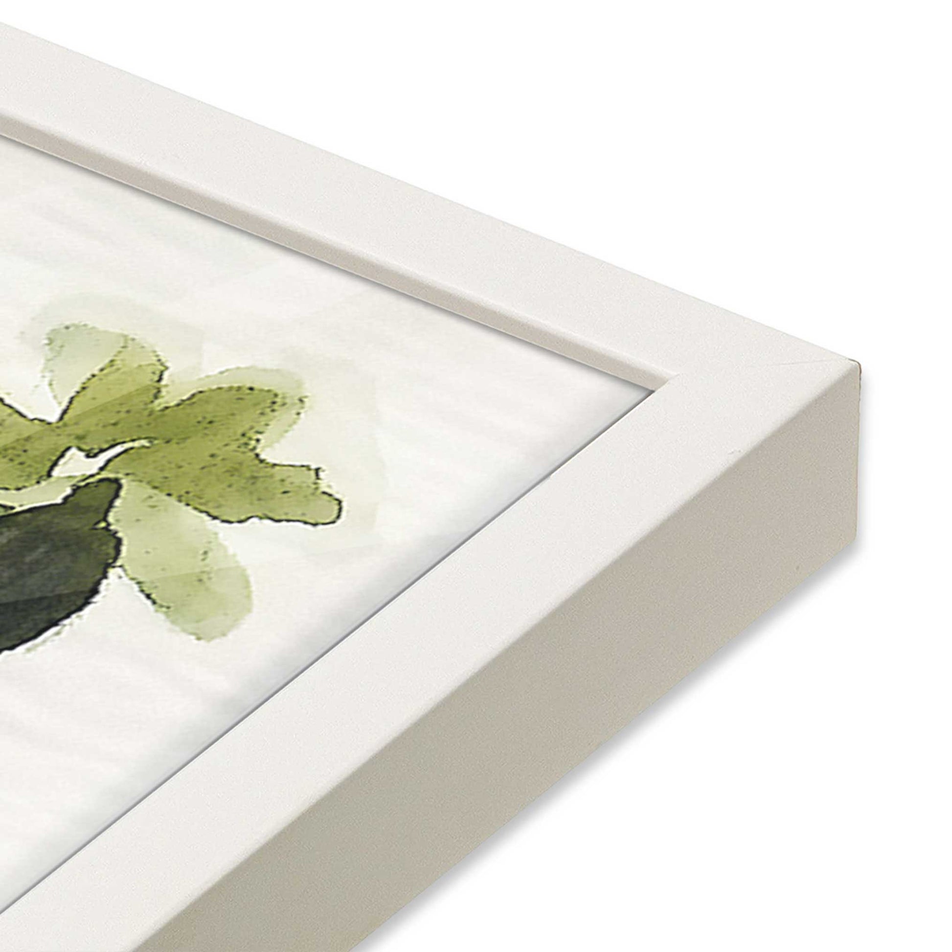 [Color:Opaque White], Picture of art in a Opaque White frame at an angle
