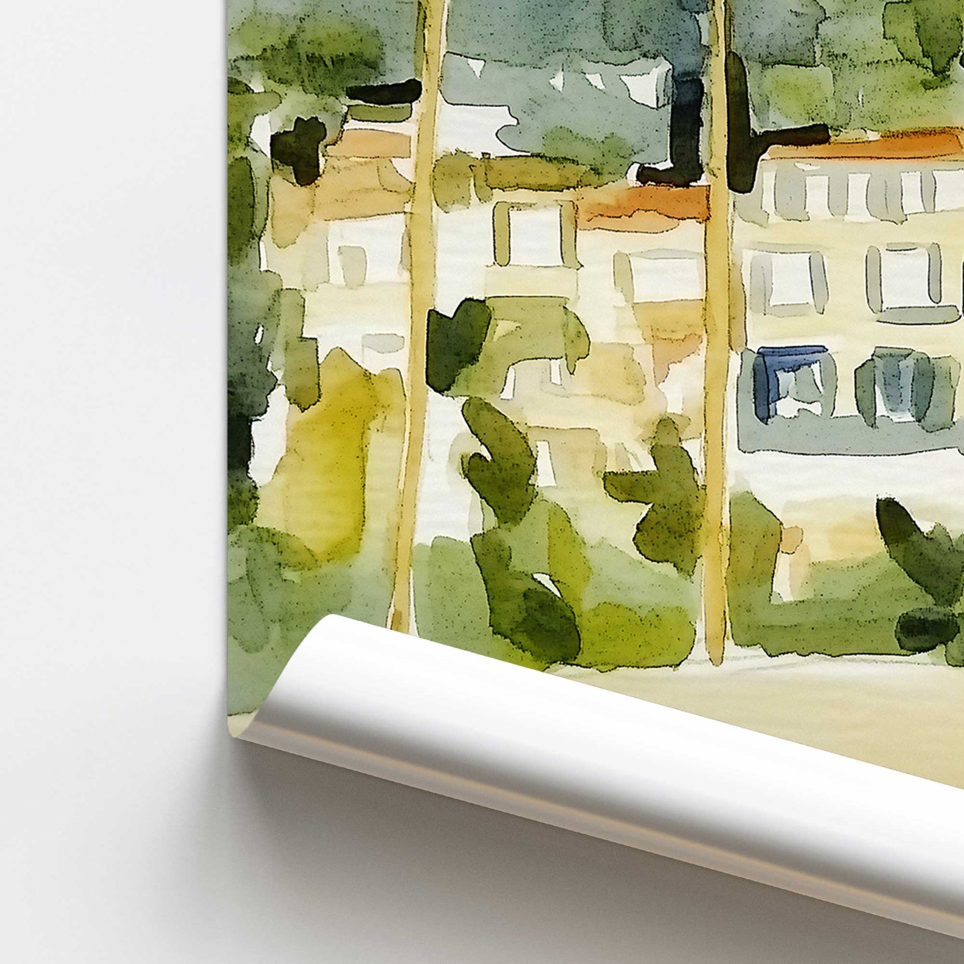 [color:Rolled Print], Picture of close up of art