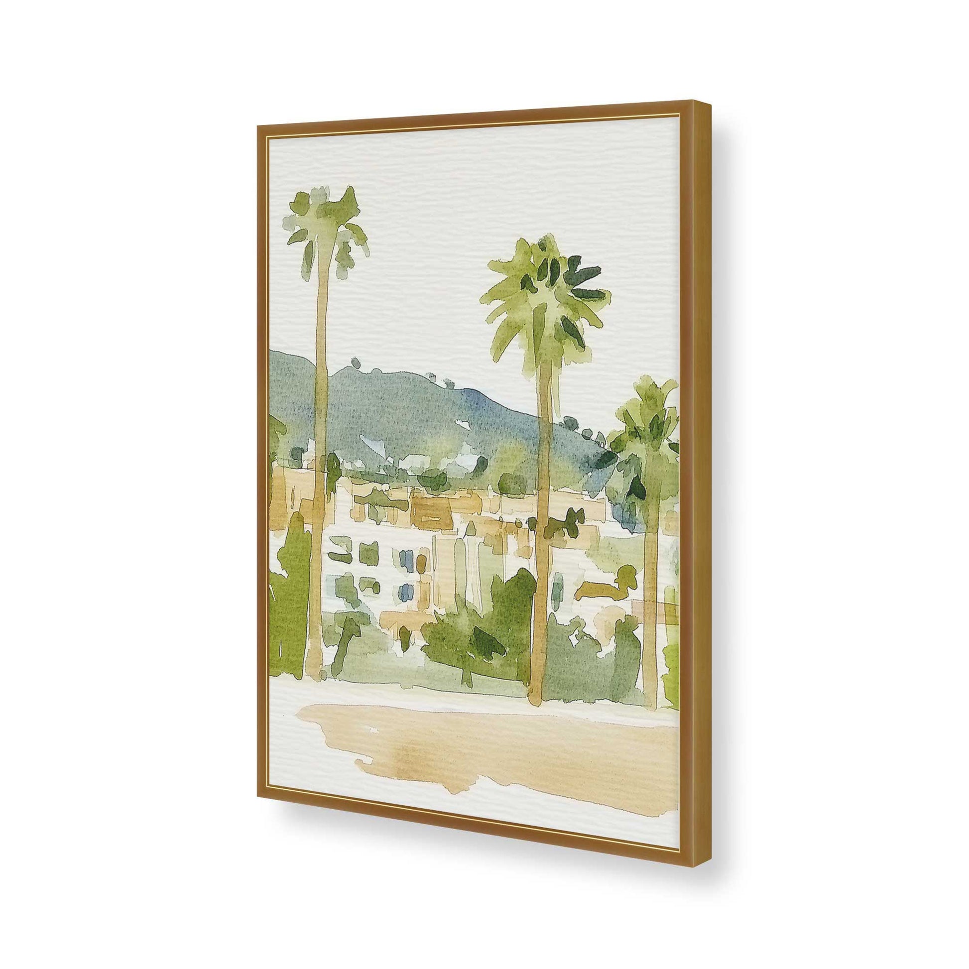 [Color:Polished Gold], Picture of art in a Polished Gold frame of the corner