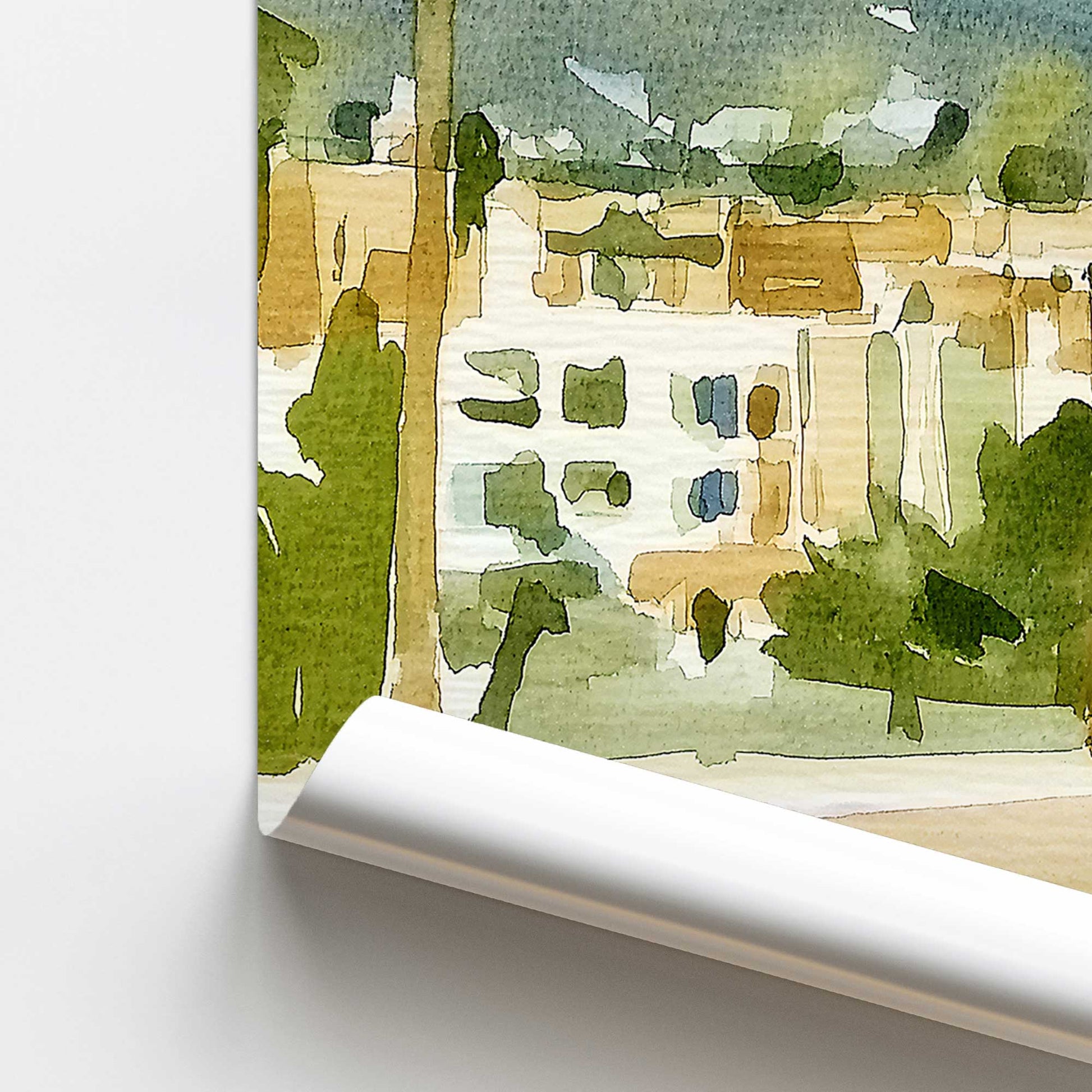 [color:Rolled Print], Picture of close up of art