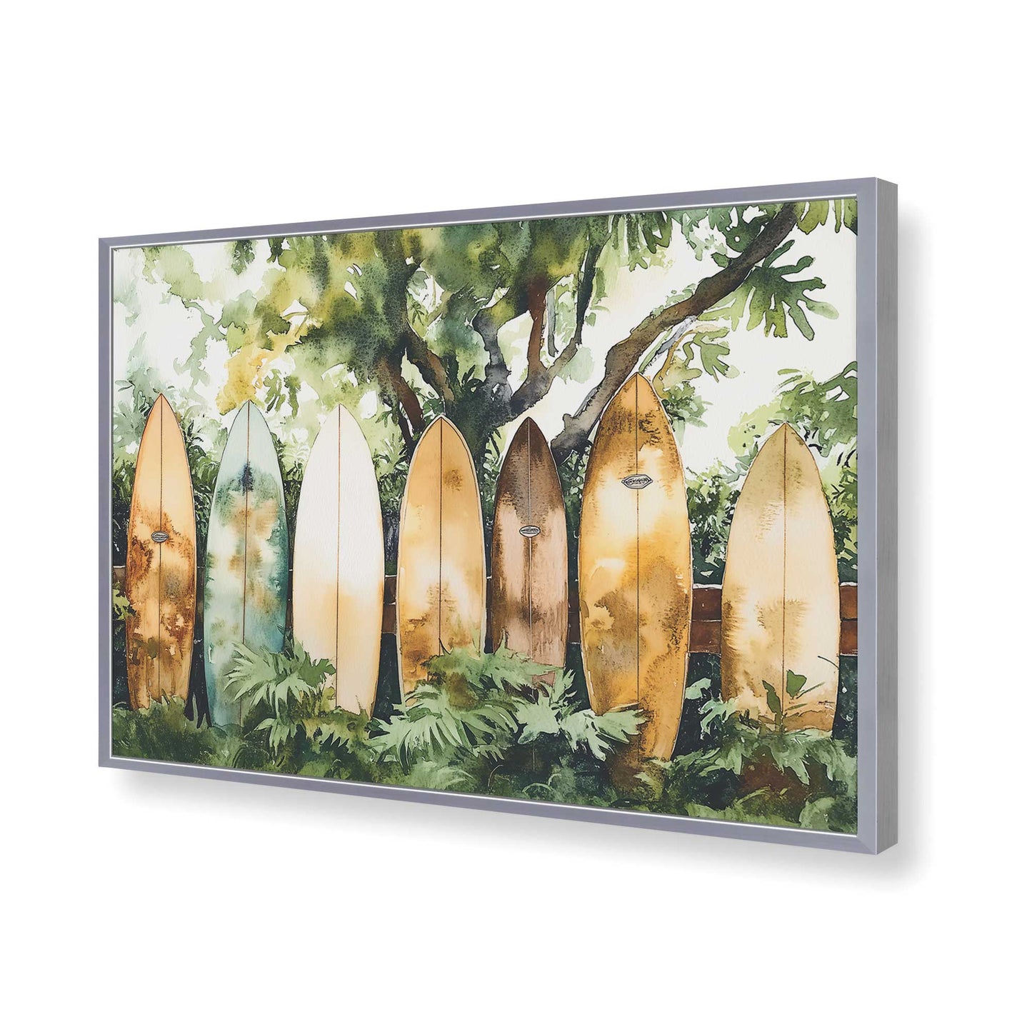 [Color:Polished Chrome], Picture of art in a Polished Chrome frame of the corner